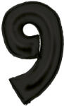  Fekete Lustre Black 9-es szám fólia lufi 86 cm (DPA9917311) - eking