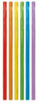  Színes Multicolor műanyag szívószál 6 db-os (PNN94610) - eking