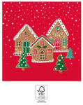  Karácsonyi Gingerhouses szalvéta 20 db-os 33x33 cm FSC (PNN95378) - eking
