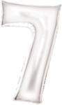  Fehér Lustre White 7-es szám fólia lufi 86 cm (DPA9917299) - eking Lufi