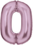  Rózsaszín Lustre Pastel Pink 0-ás szám fólia lufi 86 cm (DPA9917322) - eking Lufi