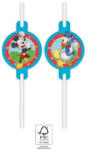  Disney Mickey Rock the House papír szívószál, 4 db-os szett FSC (PNN93941) - eking