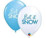  Karácsonyi Let it Snow léggömb, lufi 6 db-os 11 inch (30 cm) (MLG974912)
