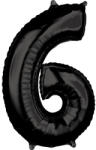  Black Szám 6 Fólia lufi 66x43 cm (DPA3884701) - eking