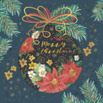  Karácsonyi Graphic Bauble szalvéta 20 db-os 33x33 cm (PKK761750) - eking
