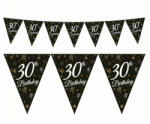  Happy Birthday 30 B&C zászlófüzér 270 cm (MLG147650)