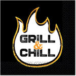  Grill & Chill Black szalvéta 16 db-os 33x33 cm (DPA9920095) - eking