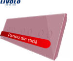 LIVOLO Panou intrerupator dublu+dublu+dublu cu touch Livolo din sticla SmartElectro IntelligentHouse (C7-C2/C2/C2-17)