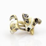  Mandzsettagombok kutya terrier, Jack Russell, kutyafej