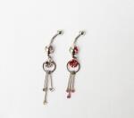  Bodypiercing acél kövekkel