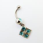  Kocka medálos köldök piercing