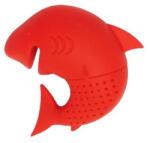  Tea-szűrő szilikon cápa, shark: Piros