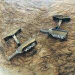  Mandzsetta gombok boros üveg - borászoknak: Faszén