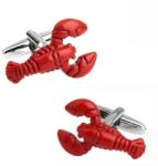  Mandzsetta gomb rák, lobster: Piros