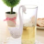  Tea-szűrő szilikon hattyú: Fehér