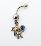  Egér medálos köldök piercing