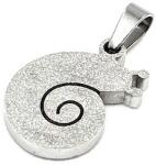  Rozsdamentes medál csiga, nyakláncra csiga: Gyöngyházas