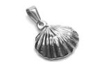  Medál kicsi acél lasztúra, kagyló: Ezüst