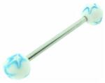  Súlyzó nyelv piercing acél és műanyag