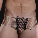  Férfi fűzős boxeralsó: M Világosbarna