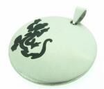  Medál orvosi acélból fekete gyík