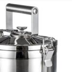  Hőszigetelt ételhordó, 3x0.9L, szigetelt rozsdamentes acél