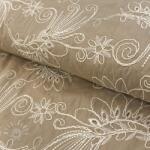  Pamutvászon VOILE EMBROIDERY Kokka natural