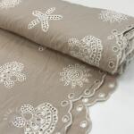  Pamutvászon EMBROIDERY Sea ornaments natural