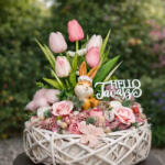  Tavaszi dekoráció - Nyuszis Asztaldísz - Csináld Magad Csomag - tavaszi DIY projekthez