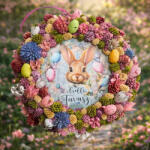  Tavaszi Dekoráció - Húsvéti Nyuszi Ajtódísz - Csináld Magad Csomag - tavaszi DIY projekthez