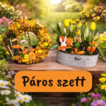  Tavaszi dekoráció - Répás Páros Szett - Csináld Magad Csomag - tavaszi DIY projekthez