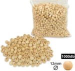  Natúr fagolyó 12mm 1000db/csomag - OKOSÁR! - kreatív alkotáshoz