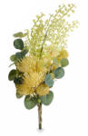 Decorer Floare artificiala galbena verde 46 cm (A54.45.08C)