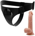 Pretty Love Ham Strap-on Universal + Dildo Kevin Harness Briefs, Natural, 18 Cm
