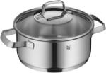WMF Oala cu capac din sticla WMF Belmonte 20cm, 2.5L, inox polizat, compatibila inductie (752206040)