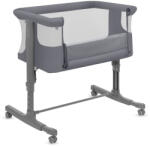 Lionelo Patut co-sleeper, Lionelo, Aurora, 3 in 1, Cu leganare si setare unghiulara, Saltea cu densitate T25 si geanta transport, Reglabil in 5 pozitii pe inaltime, Pana la 9 kg, 0 luni+, 85x60x66 cm, Granit 