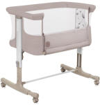 Lionelo Patut co-sleeper, Lionelo, Aurora, 3 in 1, Cu leganare si setare unghiulara, Cu saltea, 0 luni+ Bej (LO-AURORA_BEIGE_CAPPUCCINO)