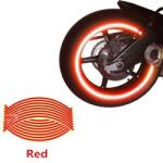  Set 16 ornamente Reflectorizante pentru jante auto, moto, culoare Rosie (AVX-AG555B)