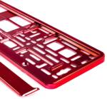AMIO Suport numar inmatriculare din plastic, calitate Premium, culoare ROSIE (AVX-AM01170C) - mobiplaza