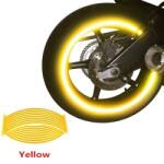  Set 16 ornamente Reflectorizante pentru jante auto, moto, culoare Galben (AVX-AG555D)