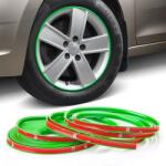  Inele de protectie si decor jante, adezive, din plastic flexibil - VERDE (AVX-T150716-2)