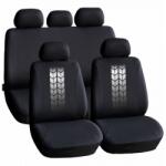 AVEX Set huse scaun auto ieftine, Universale 9 piese, model TIRE TRACKS (AVX-HSA004) - mobiplaza