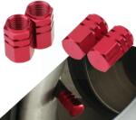 AMIO Set capacele auto pentru ventil hexagon rosu 4 buc (AVX-AM02238)