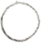 Flippy Bratara din Argint 925 Unisex, Jolie Silver, Model Rasucit, Textura Diamantata, 1.63 g (teo-06573)
