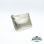 Amnisu Arany ívelt egy cipzáras bőr kulcstartó C2006