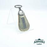 Amnisu Világos arany csepp alakú swarovski köves bőr kulcstartó H2006