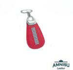Amnisu Piros csepp alakú swarovski köves bőr kulcstartó H5017