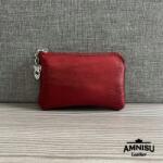 Amnisu Metál bordó egy cipzáras kulcstartó A5006