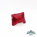 Amnisu Metál bordó ívelt egy cipzáras swarovski köves kulcstartó D5006