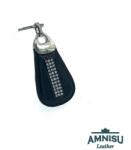 Amnisu Fekete lakk csepp alakú swarovski köves kulcstartó H8002